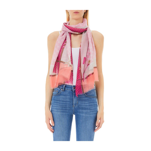 LIU JO Pashmina Pashmina Donna con motivo logo UNI P25 - LIU.JO2A5025T0300 - 72624 - UNI - Francavilla Moda